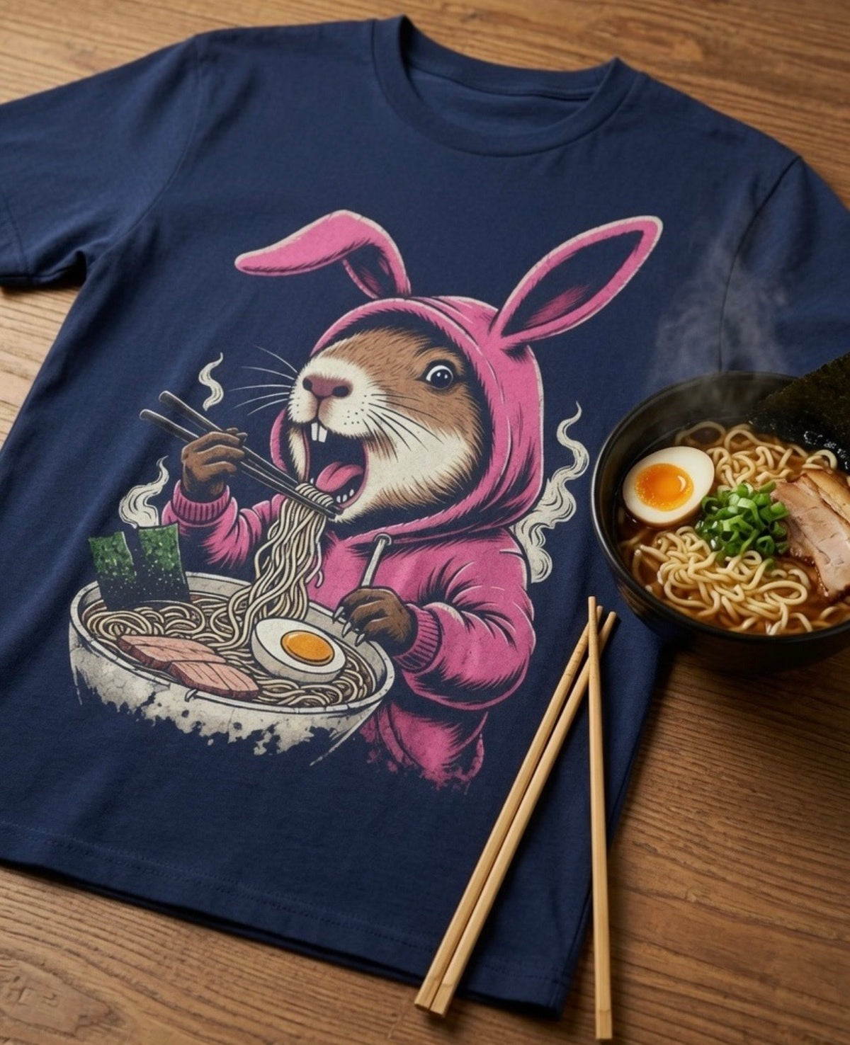 Capybara Ramen Graphic T-Shirt -3