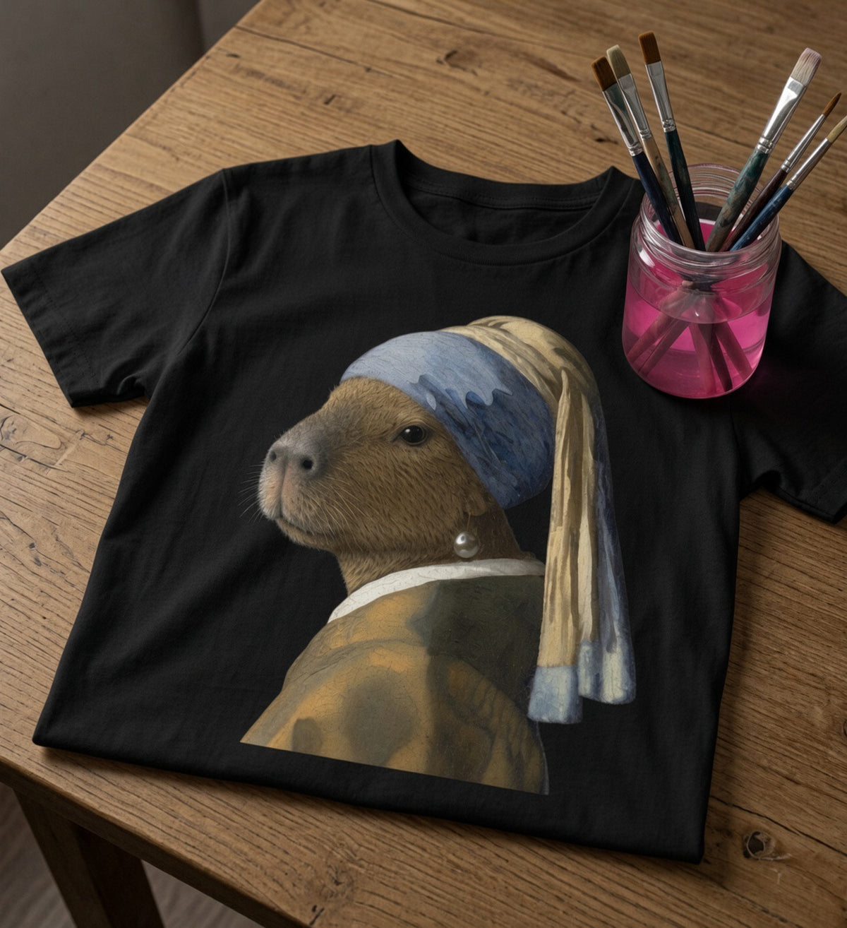 Giraffe Bucket Hat T-Shirt — Colorful Safari Giraffe Graphic Tee