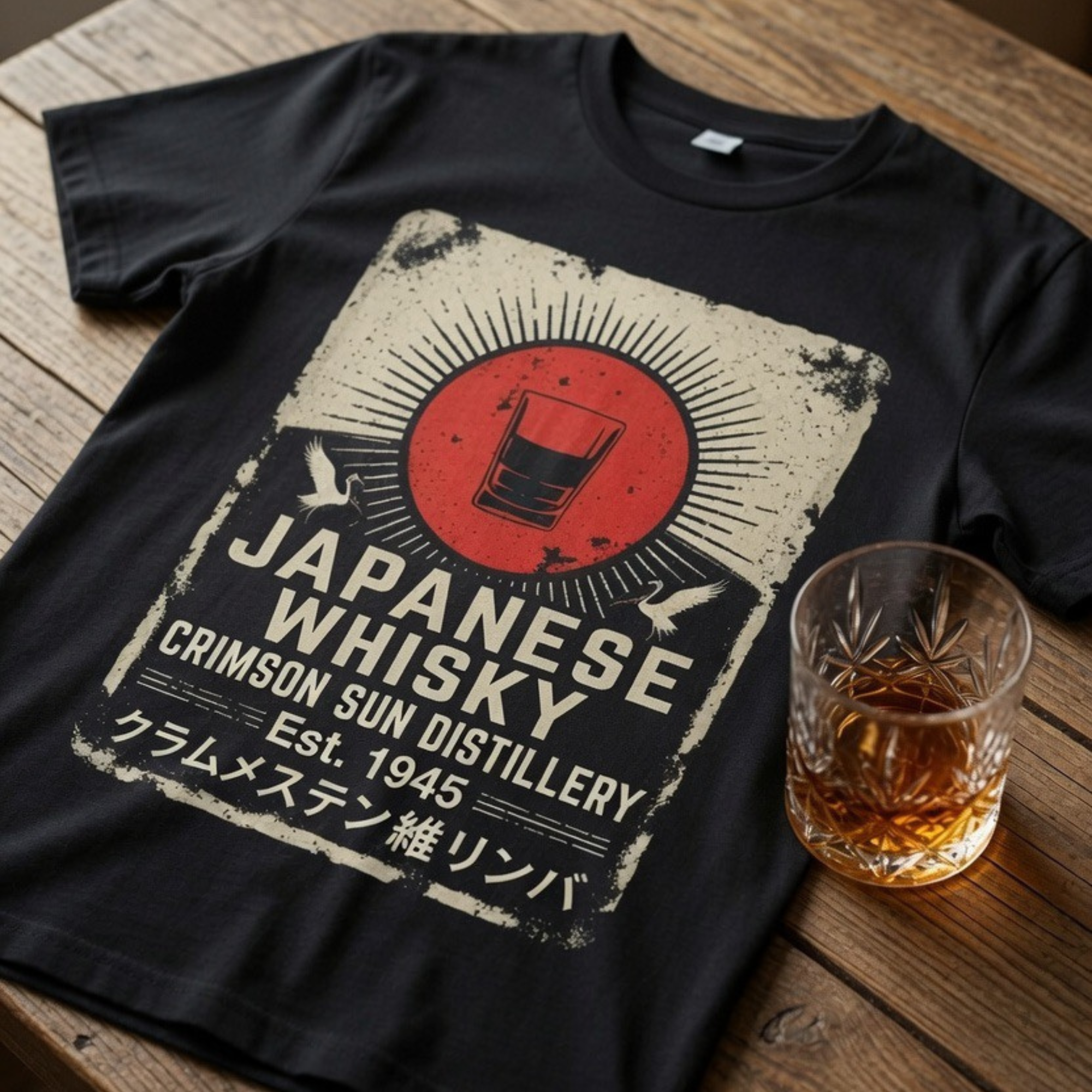 Japanese Whiskey Graphic T-Shirt -1