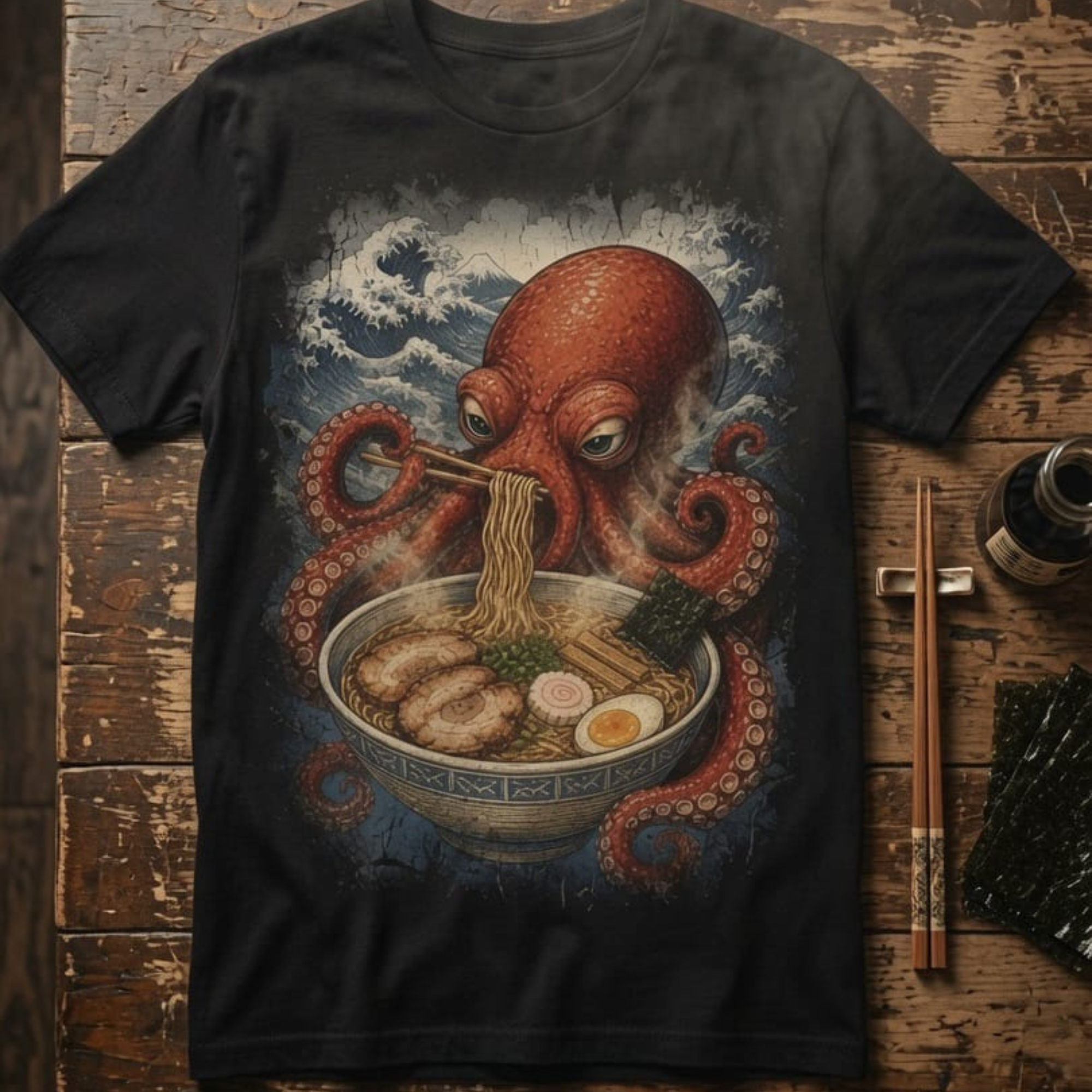 Japanese Ramen Dragon T-Shirt -3