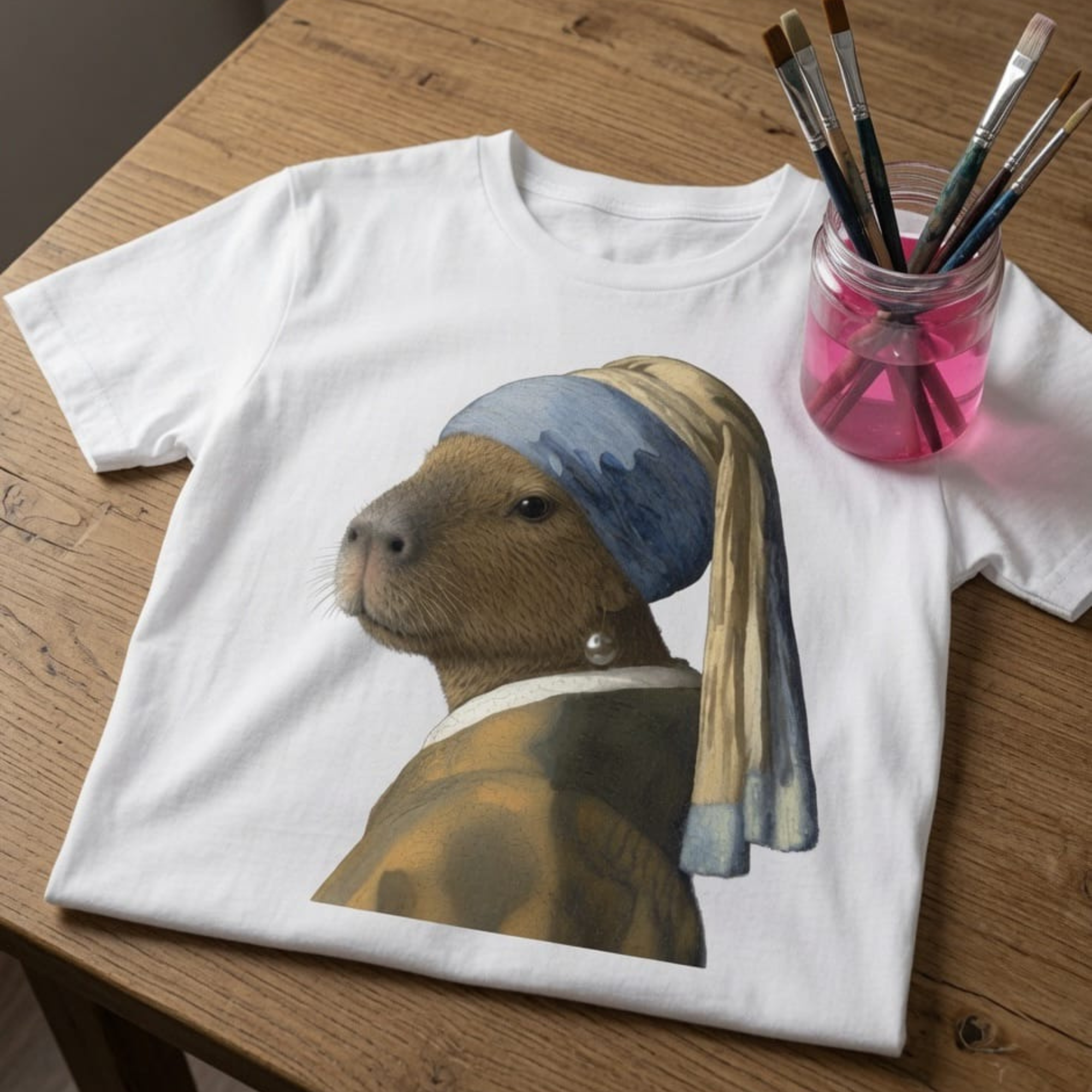 Capybara Art Graphic T-Shirt -2