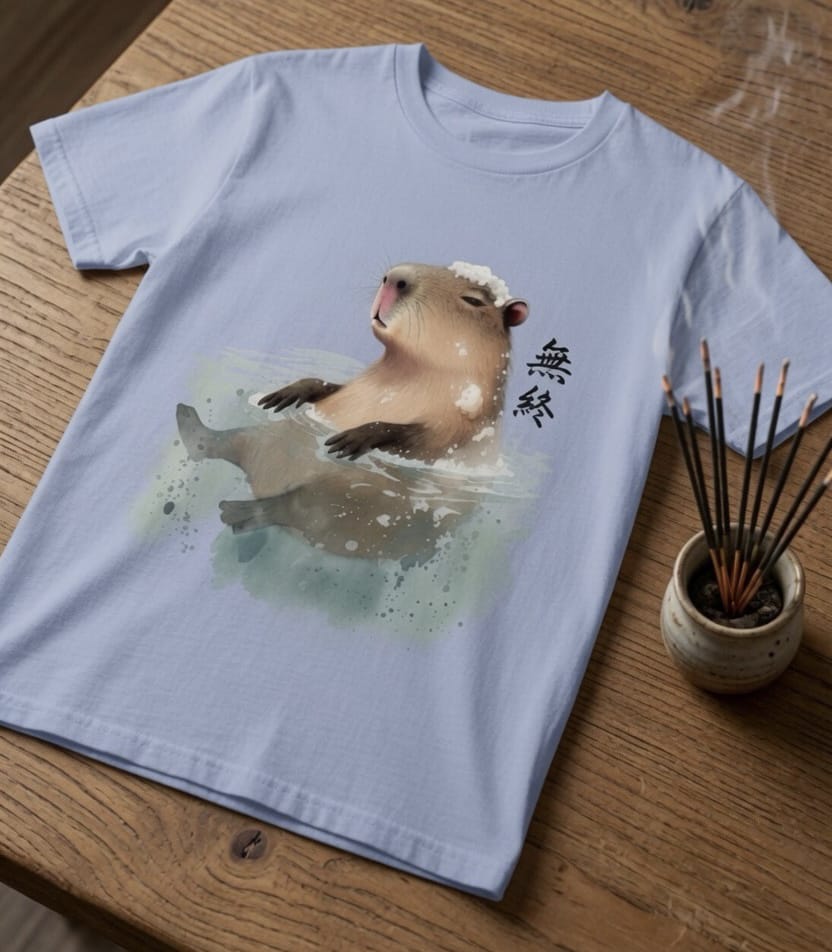 Capybara Zen Graphic T-Shirt -3