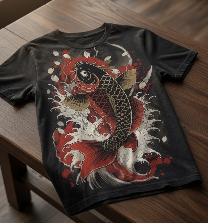 Japanese Tattoo Art Dragon T-Shirt -3
