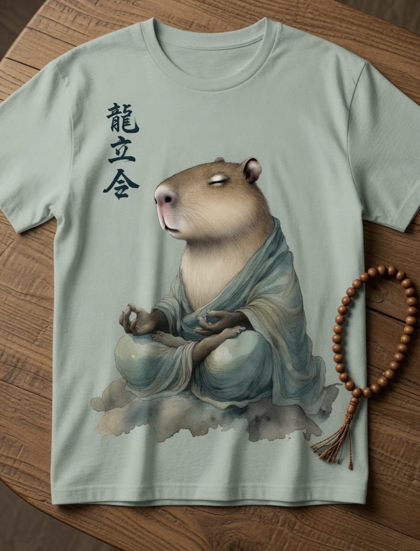 Capybara Zen Graphic T-Shirt -1
